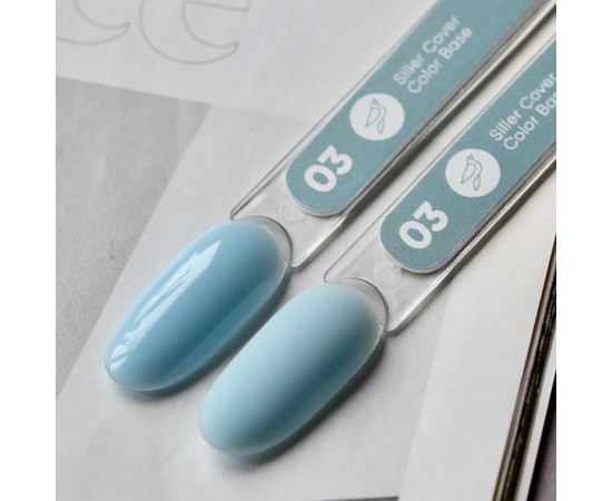 Изображение 2 Siller Color Base №3 камуфлирующая цветная база (голубая), 15 мл, Объем (мл, г): 15, Цвет: 03