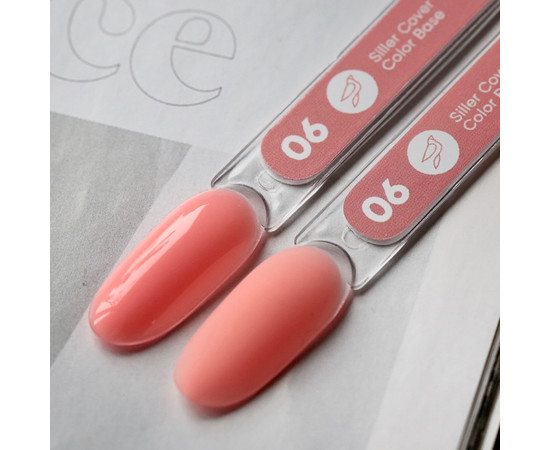 Изображение 2 Siller Color Base №6 камуфлирующая цветная база (персиковая), 8 мл, Объем (мл, г): 8, Цвет: 06