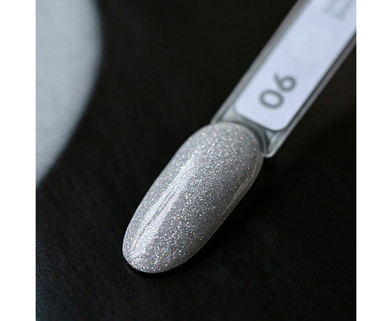 Зображення 2 Гель-лак для нігтів Siller Professional Brilliant Shine №06 (срібний з блискітками), 8 мл, Об'єм (мл, г): 8, Колір: 06