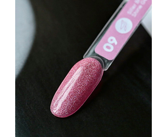 Зображення 2 Гель-лак для нігтів Siller Professional Brilliant Shine №09 (західно-рожевий з блискітками), 8 мл, Об'єм (мл, г): 8, Колір: 09