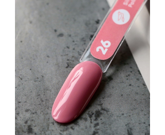 Изображение 2 Гель-лак для ногтей Siller Professional Classic №026 (пыльно-розовый), 8 мл, Объем (мл, г): 8, Цвет: 026