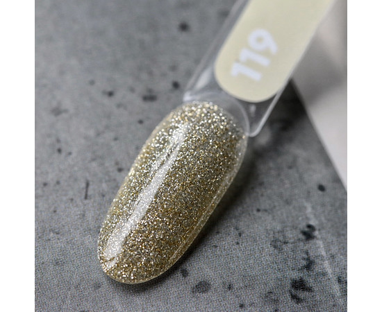 Зображення 2 Гель-лак для нігтів Siller Professional Classic №119 (приглушено-золотистий з блискітками), 8 мл, Об'єм (мл, г): 8, Колір: 119