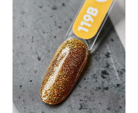 Зображення 2 Гель-лак для нігтів Siller Professional Classic №119В (золотий з блискітками), 8 мл, Об'єм (мл, г): 8, Колір: 119В