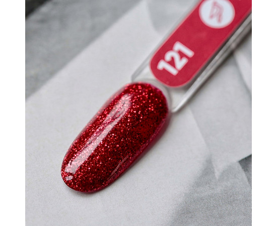 Зображення 2 Гель-лак для нігтів Siller Professional Classic №121 (червона троянда з блискітками), 8 мл, Об'єм (мл, г): 8, Колір: 121
