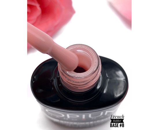 Изображение 2 Камуфлирующая база для гель-лака Roks Rubber Base French 12 мл, № 8, Объем (мл, г): 12, Цвет: 008