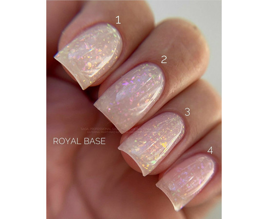 Изображение 2 База с шиммером Saga Royal Base 8 мл, № 4, Объем (мл, г): 8, Цвет: 004