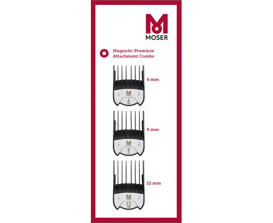 Зображення 2 Набір магнітних насадок Moser Magnetic Premium, 6, 9 і 12 мм 1801-7000