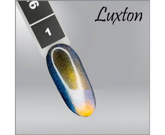 Изображение 2 Гель-лак LUXTON 9D Cat 1 золотисто-синий, магнитный, 10 мл, Объем (мл, г): 10, Цвет: 001