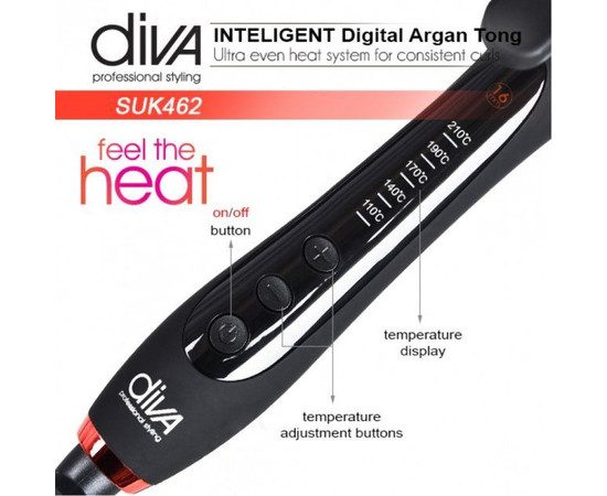 Изображение 2 Плойка для волос Diva D462 Argan Digital Tong 16 мм