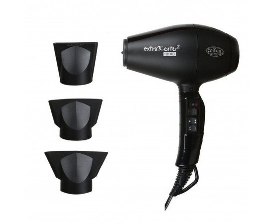 Зображення 4 Фен професійний для волосся Coifin Extra Korto EK2R-ion 2200-2400 Вт чорний