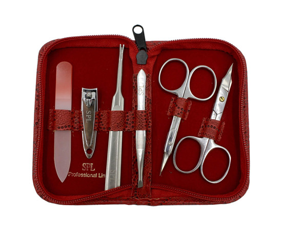 Зображення 3 Манікюрний набір SPL 77104AS "Червона перфорація"