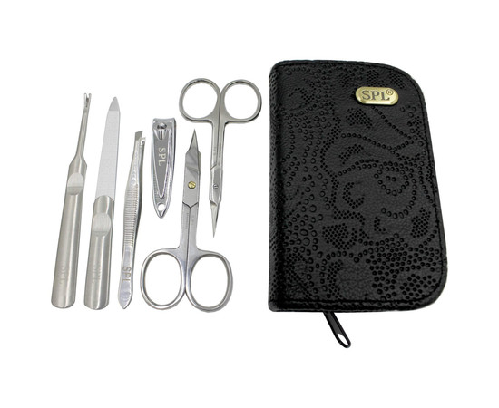 Зображення 3 Манікюрний набір SPL 77105BC "Чорна перфорація"