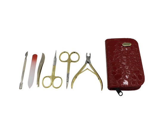 Зображення 2 Манікюрний набір SPL 77109A "Червоний крокодил"