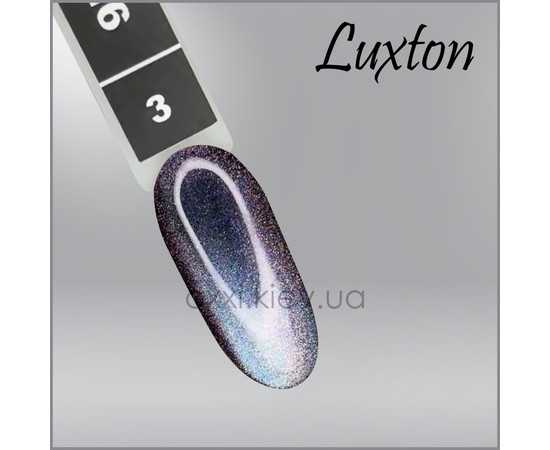 Зображення 2 Гель-лак LUXTON 9D Cat 3 попелясто-фіолетово-зелений, магнітний, 10 мл, Об'єм (мл, г): 10, Колір: 003