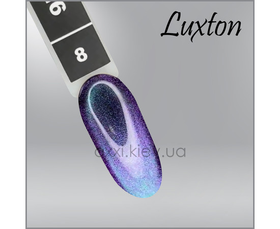 Изображение 2 Гель-лак LUXTON 9D Cat 8 фиолетово-зелено-голубой, магнитный, 10 мл, Объем (мл, г): 10, Цвет: 008