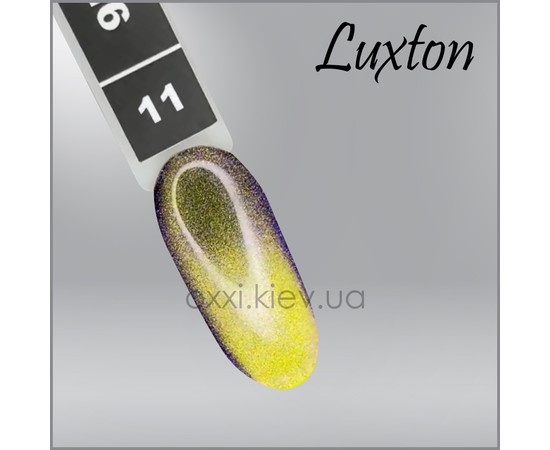 Изображение 2 Гель-лак LUXTON 9D Cat 11 золотисто-фиолетово-салатовый, магнитный, 10 мл, Объем (мл, г): 10, Цвет: 011