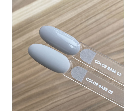 Зображення 2 Nails of the Day Сolor base 02 – кольорова база для нігтів (світло-сірий), 10 мл, Об'єм (мл, г): 10, Колір: 02