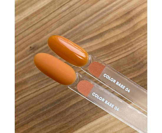 Зображення 2 Nails of the Day Сolor base 04 – кольорова база для нігтів (морквяний оранж), 10 мл, Об'єм (мл, г): 10, Колір: 04