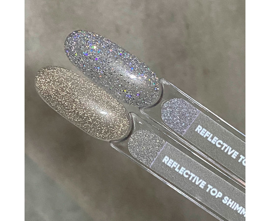 Зображення 2 Nails of the Day Top Reflective Shimmer – світловідбиваючий топ без липкого шару для нігтів (золотистий шиммер), 10 мл