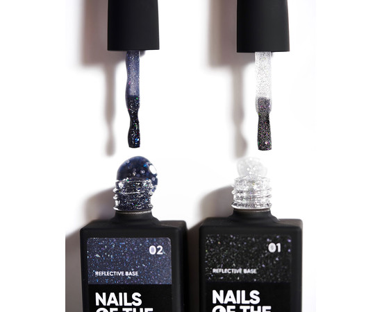 Зображення 4 Nails of the Day Reflective base 01 – камуфлююча світловідбиваюча база з шиммером (срібні та рожеві блискітки), 10 мл, Об'єм (мл, г): 10, Колір: 01