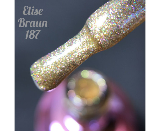 Зображення 2 Гель лак для нігтів Elise Braun 10 мл, № 187, Об'єм (мл, г): 10, Колір: 187