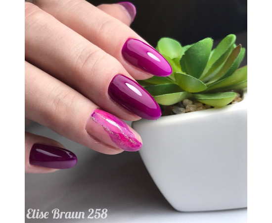 Зображення 4 Гель лак для нігтів Elise Braun 10 мл, № 258, Об'єм (мл, г): 10, Колір: 258