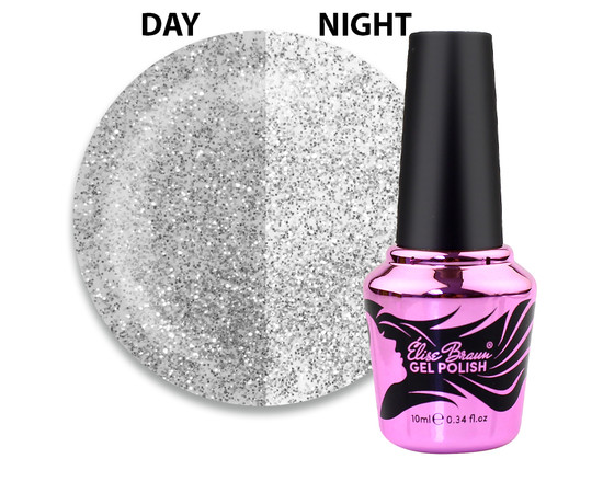 Зображення  База світловідбивна Elise Braun Go-Go Base №04 срібло, 10 мл, Об'єм (мл, г): 10, Колір: 004