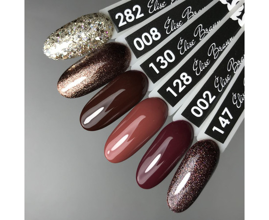 Зображення 3 Гель лак для нігтів Elise Braun 10 мл, № 282, Об'єм (мл, г): 10, Колір: 282