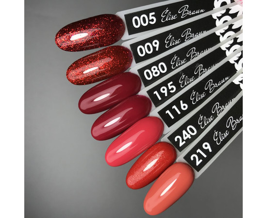 Зображення 3 Гель лак для нігтів Elise Braun 10 мл, № 219, Об'єм (мл, г): 10, Колір: 219