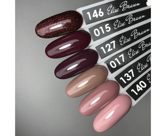 Зображення 3 Гель лак для нігтів Elise Braun 10 мл, № 127, Об'єм (мл, г): 10, Колір: 127