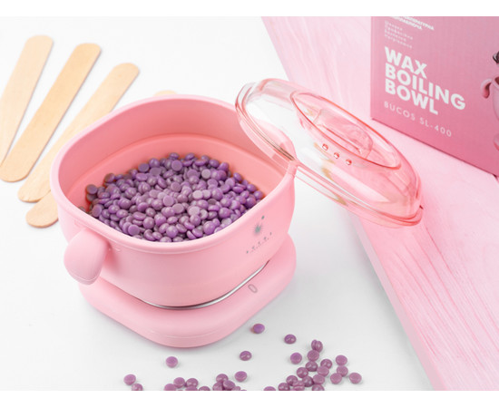 Зображення 2 Воскоплав BUCOS SL-400 PINK SILICONE EDITION для воску в гранулах та таблетках на 100W та 400 мл