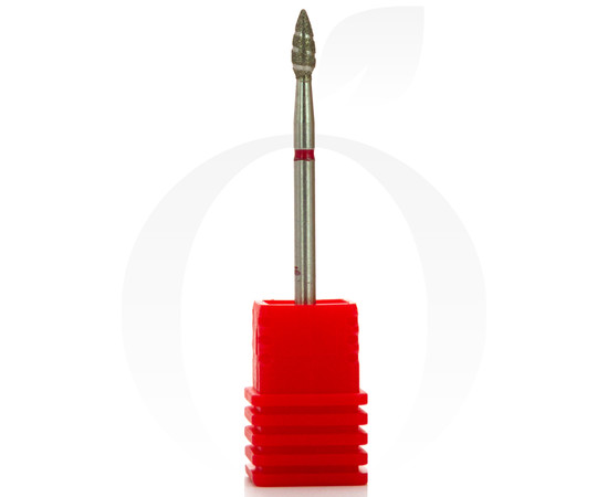 Зображення 2 Фреза алмазна торнадо червона 3 мм, робоча частина 7 мм