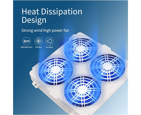 Зображення 3 Витяжка для манікюру 838-4, біла