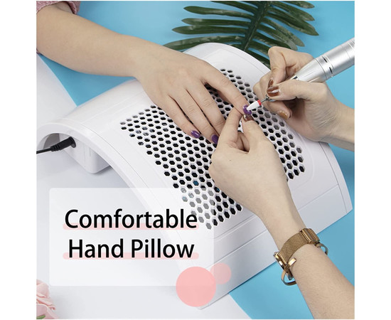 Зображення 5 Витяжка для манікюру 838-4, біла