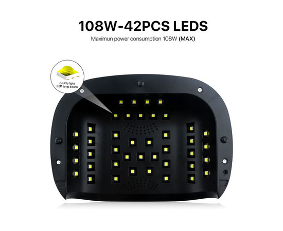 Зображення 2 Лампа для нігтів та шелаку SUN H5 Plus UV+LED 108 Вт