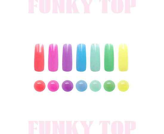 Зображення 3 Вітражний Топ ADORE prof. Funky Color Top 7,5мл №07 - funky lime, Об'єм (мл, г): 7.5, Колір: 07
