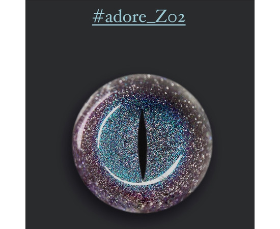 Зображення 3 Гель-лак світловідбиваючий "котяче око" ADORE prof. cat's eye 7,5 мл Z-02 бірюзовий з фіолетовими переливами, Об'єм (мл, г): 7.5, Колір: Z-02 бірюзовий з фіолетовими переливами