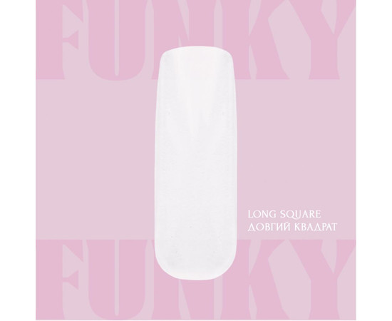 Зображення 2 Гелеві типси для нарощування ADORE prof. Funky Gel Nail Tips 240шт - long square