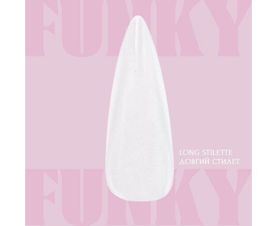 Зображення 2 Гелеві типси для нарощування ADORE prof. Funky Gel Nail Tips 240шт - long stilette