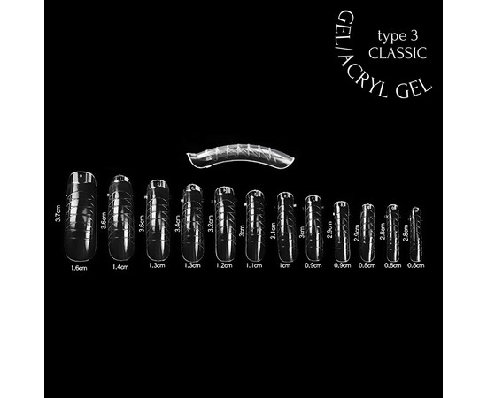 Зображення 2 Багаторазові верхні форми для нарощування ADORE prof. Dual Nail Forms 120шт Тип 3 - classic