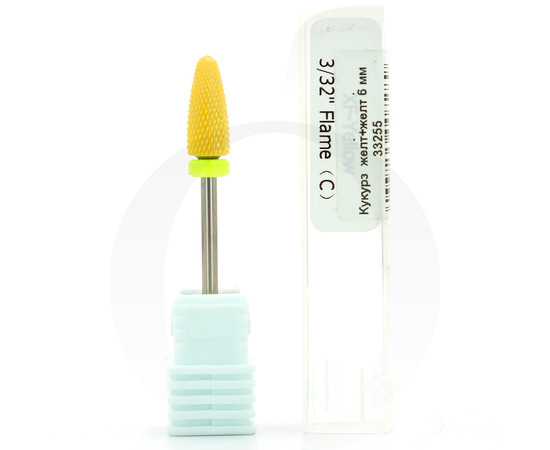 Изображение 2 Фреза керамическая кукуруза желтая+желтая 6 мм, рабочая часть 14.5 мм