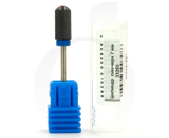 Зображення 2 Фреза керамічна циліндр синя+чорна 7 мм, робоча частина 14 мм