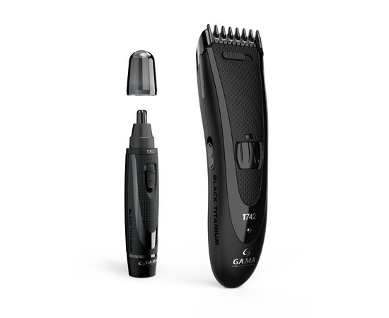 Зображення 2 Набір стрижкових машинок GA.MA Black Titanium T744 (T742+T312) (GM4511)