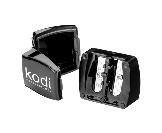 Изображение 3 Точилка для косметических карандашей (черная глянцевая, с двумя лезвиями) Kodi 20061319