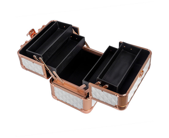 Зображення 2 Кейс для косметики Kodi №43 білий-рожеве золото