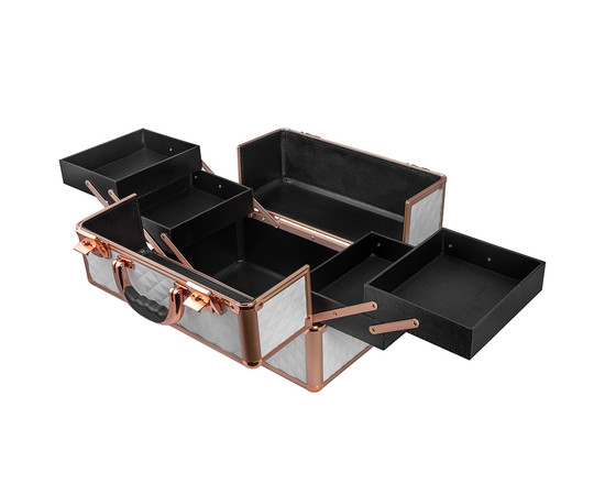 Зображення 2 Кейс для косметики Kodi №44 білий-рожеве золото