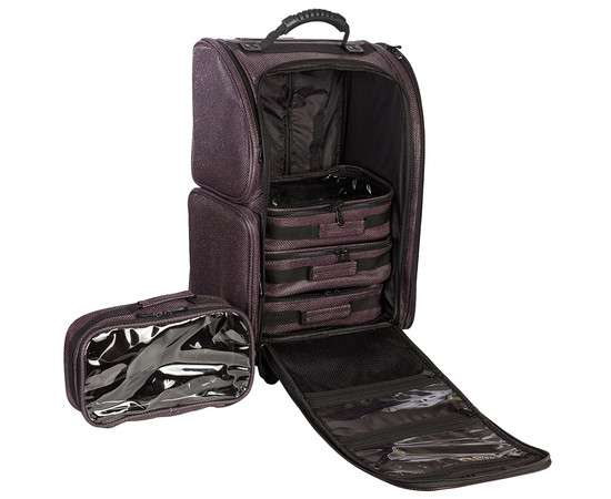 Зображення 4 Кейс (валіза) для косметики Kodi №28 темний баклажан