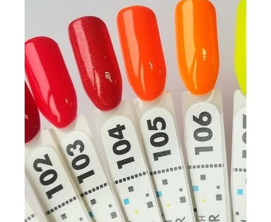 Зображення 4 Гель-лак Pixel №106 (яскраво-морквяний), 8 мл, Об'єм (мл, г): 8, Колір: 106