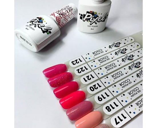 Зображення 7 Гель-лак Pixel №118 (персиковий), 8 мл, Об'єм (мл, г): 8, Колір: 118