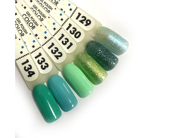 Зображення 4 Гель-лак Pixel №131 (салатовий з яскравими золотими блискітками), 8 мл, Об'єм (мл, г): 8, Колір: 131
